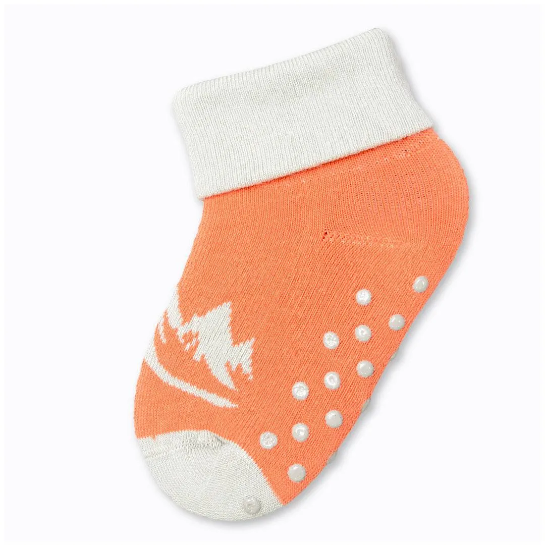 Toddler Combed Cotton Turn Cuff Non-Slip Socks for Boys & Girls