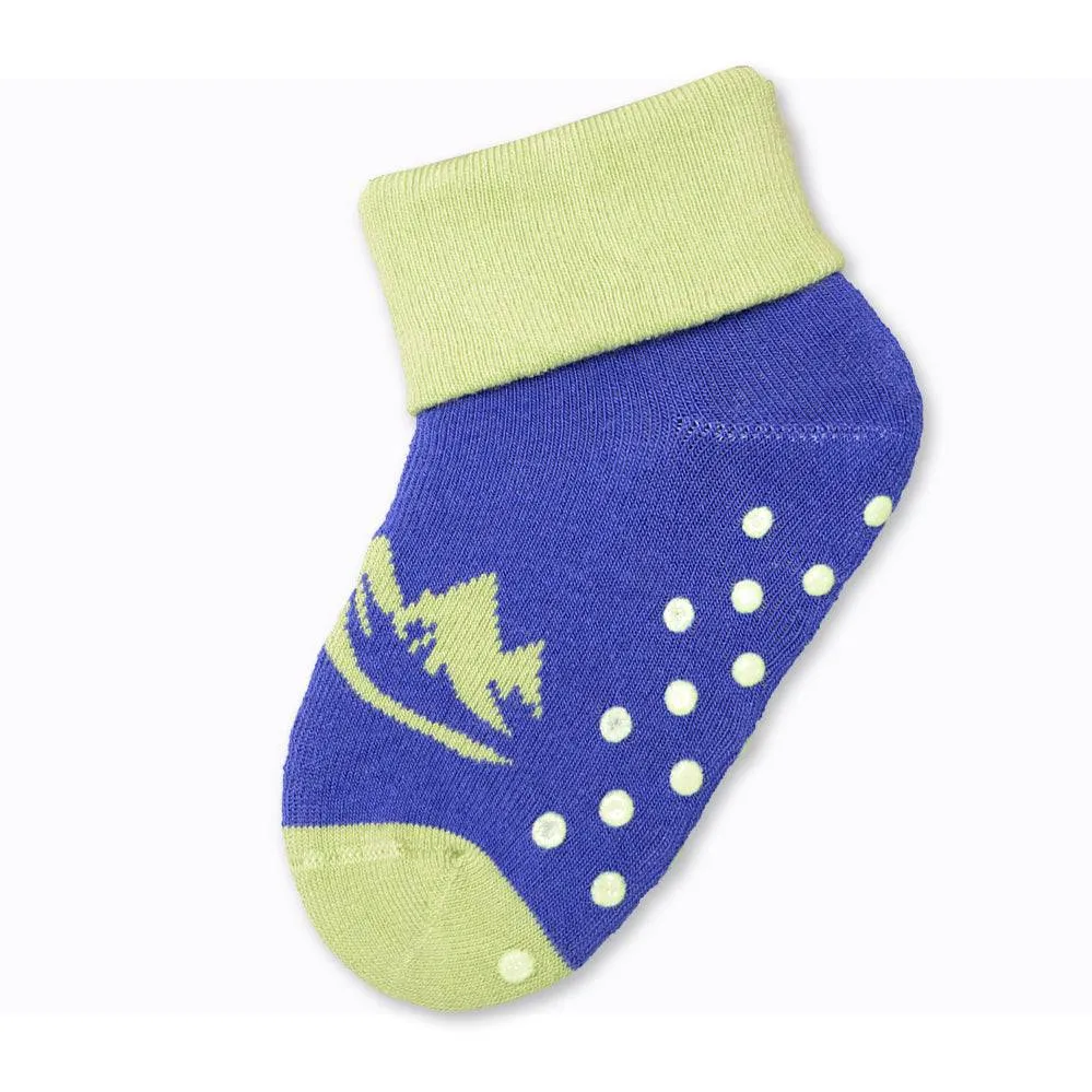 Toddler Combed Cotton Turn Cuff Non-Slip Socks for Boys & Girls