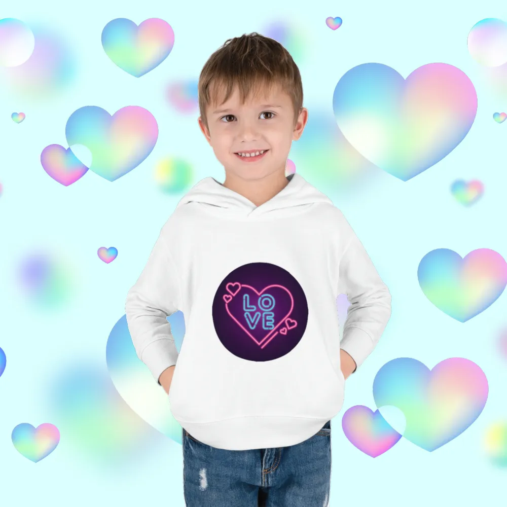 Toddler "Love Hearts"  Pullover Fleece Hoodie. Hoodie.Kids Clothes. Valentines Day. School Clothes. Pastel Colors. Gift for Kids