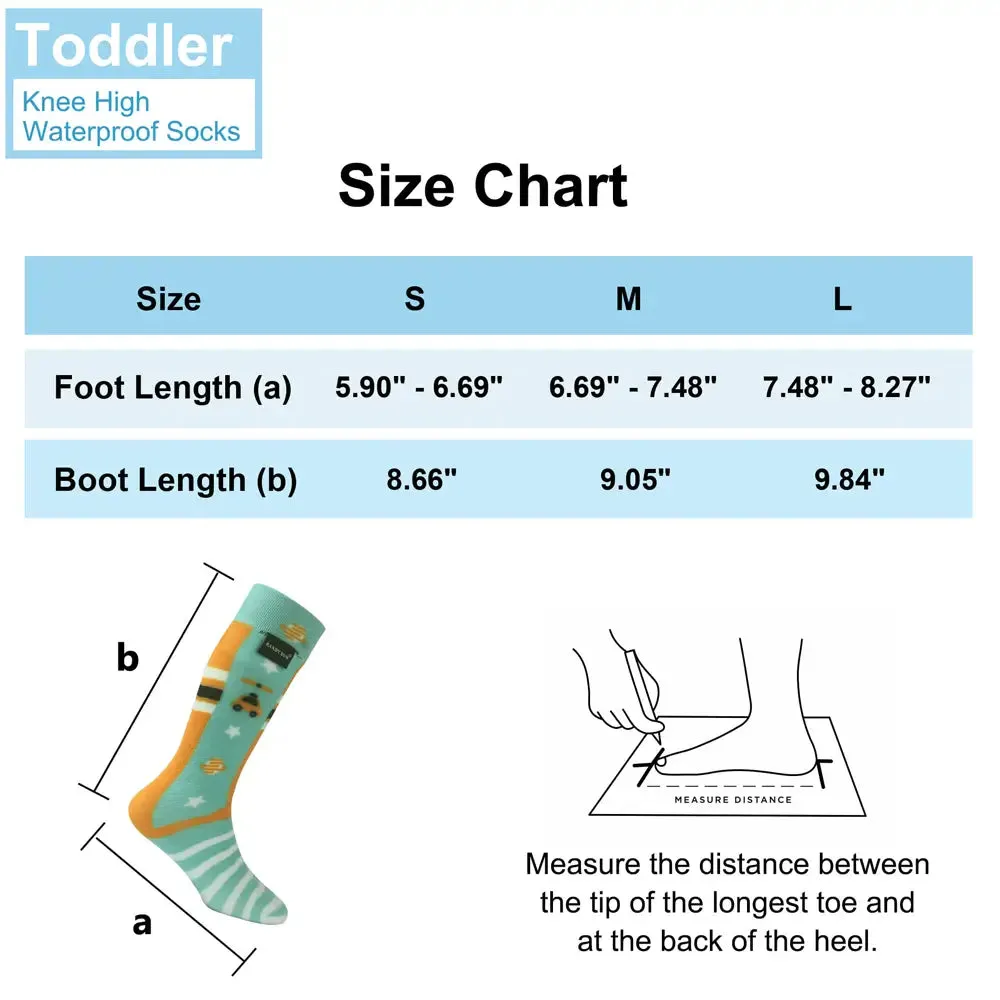 Toddler Ultra Thin Knee High Waterproof Socks Breathable Quick Dry RS187