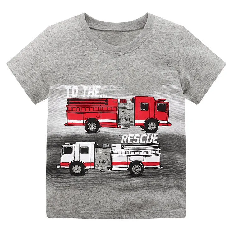 Toddler/Kid Boy Cartoon Designs T-shirt (9 Designs)