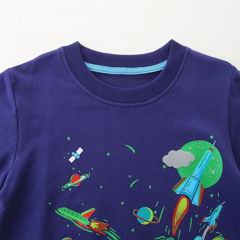 Toddler/Kid Boy Star Ship Design Sweatshirt