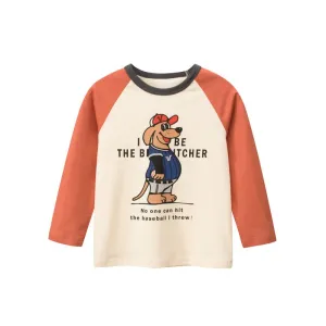 Toddler/Kid Boy's Baseball Quote Long Sleeve Shirt