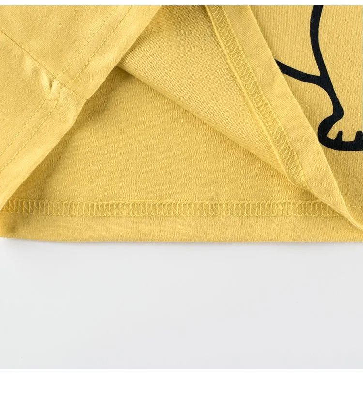 Toddler/Kid Boy's Long Sleeve Dinosaur Print Yellow T-shirt