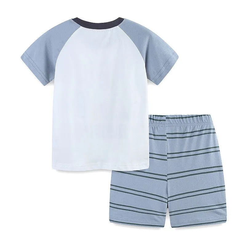 Toddler/Kid Boy's Three Dino Print Tee With Shorts Set
