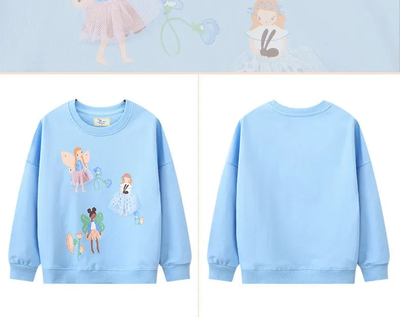 Toddler/Kid Girl's Little Princess Blue Sweatshirt with Leggings Set