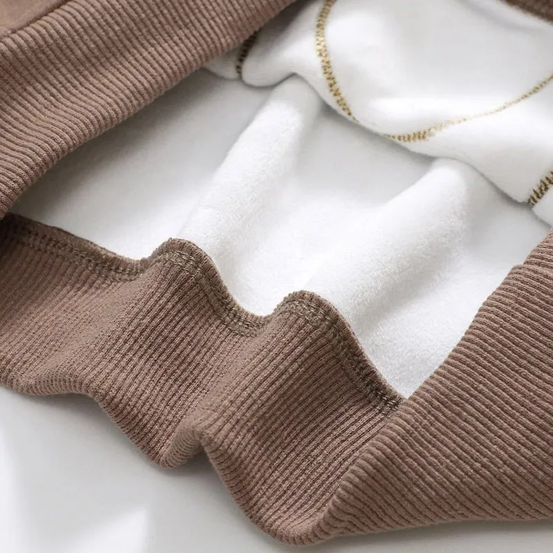Toddler/Kid's Bear Design Cotton Brown Sweatshirt