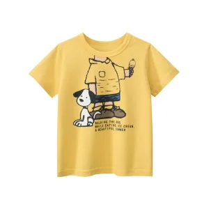 Toddler/Kid's Delightful Dog Walker Yellow Tee