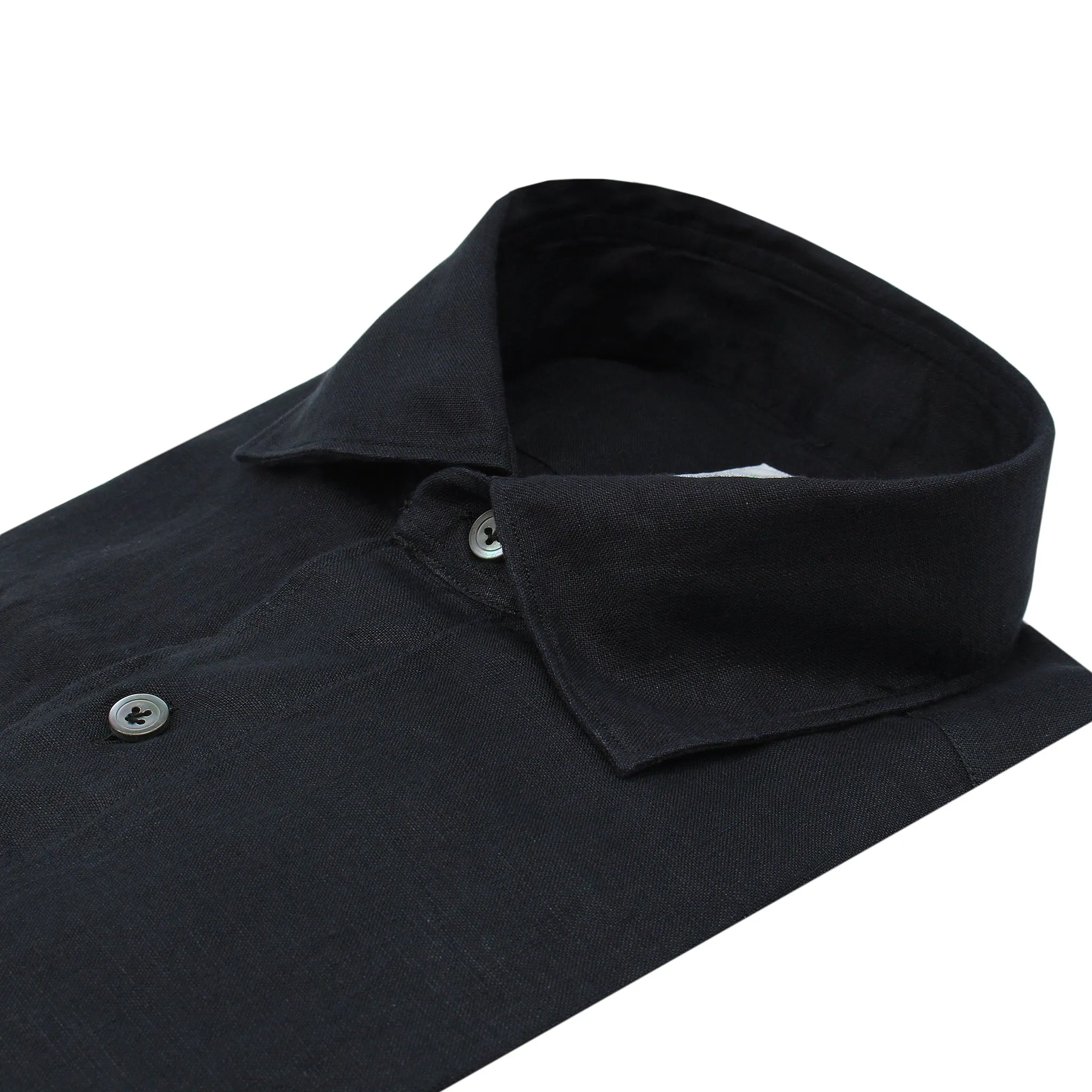 Tokyo slim fit linen sport shirt black color