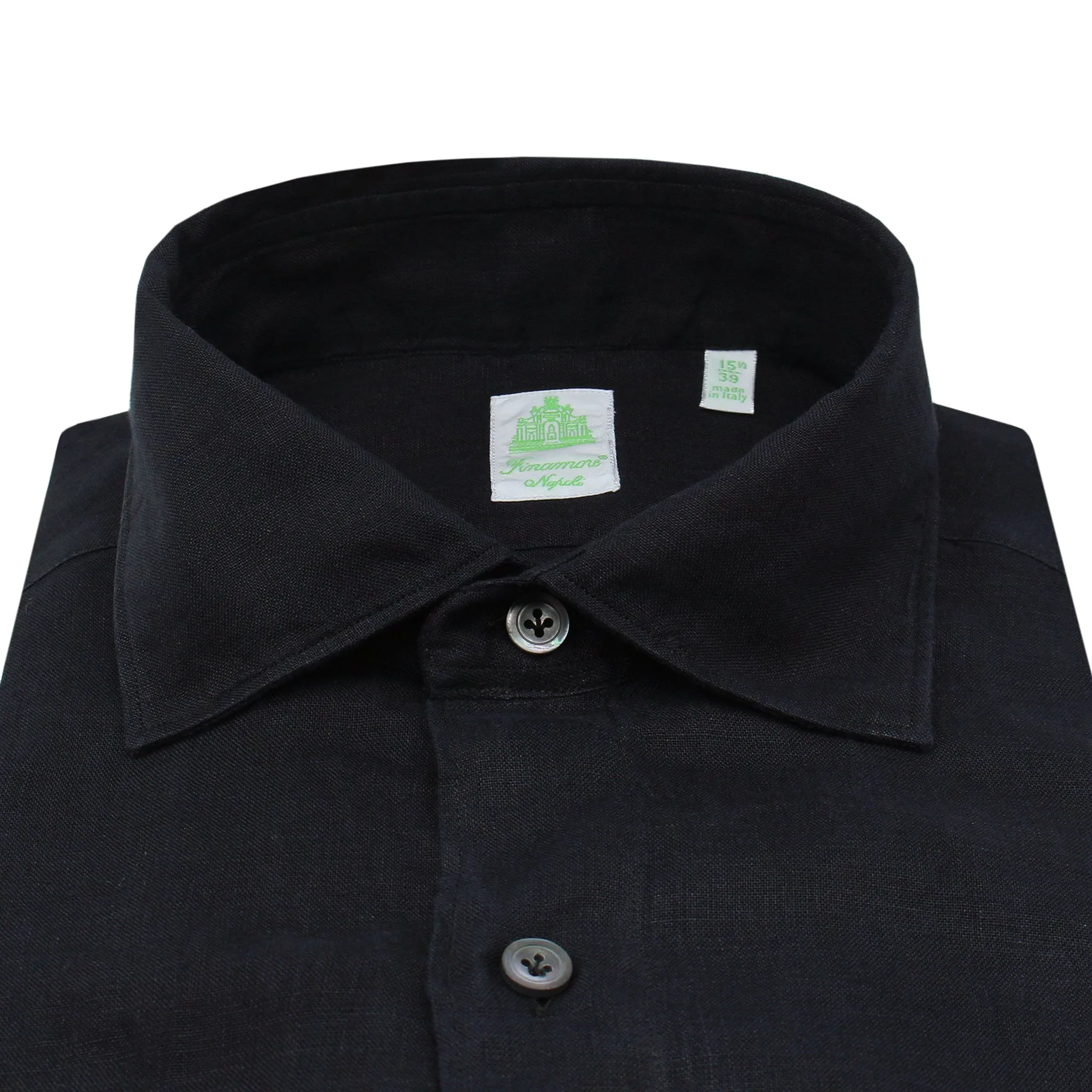 Tokyo slim fit linen sport shirt black color