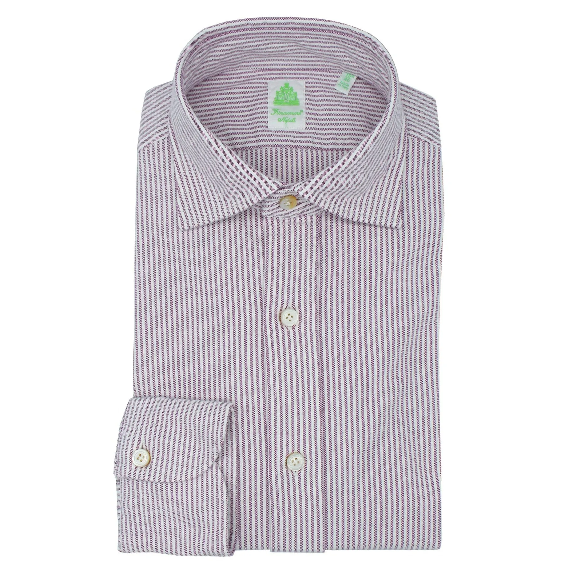 Toledo sport shirt in striped cotton purple