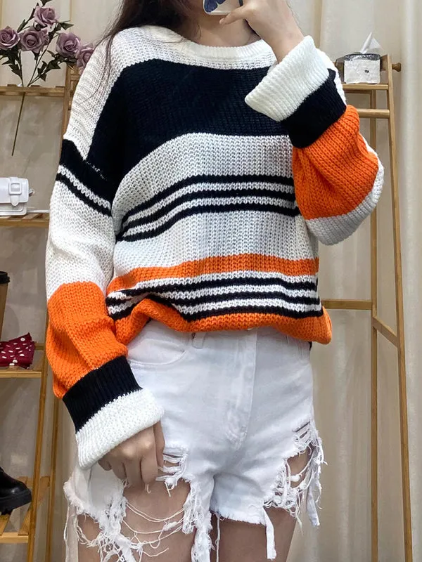 Toleet-Winter outfits Women's Fashion Trend Striped Sweater