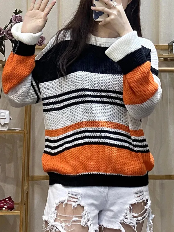 Toleet-Winter outfits Women's Fashion Trend Striped Sweater