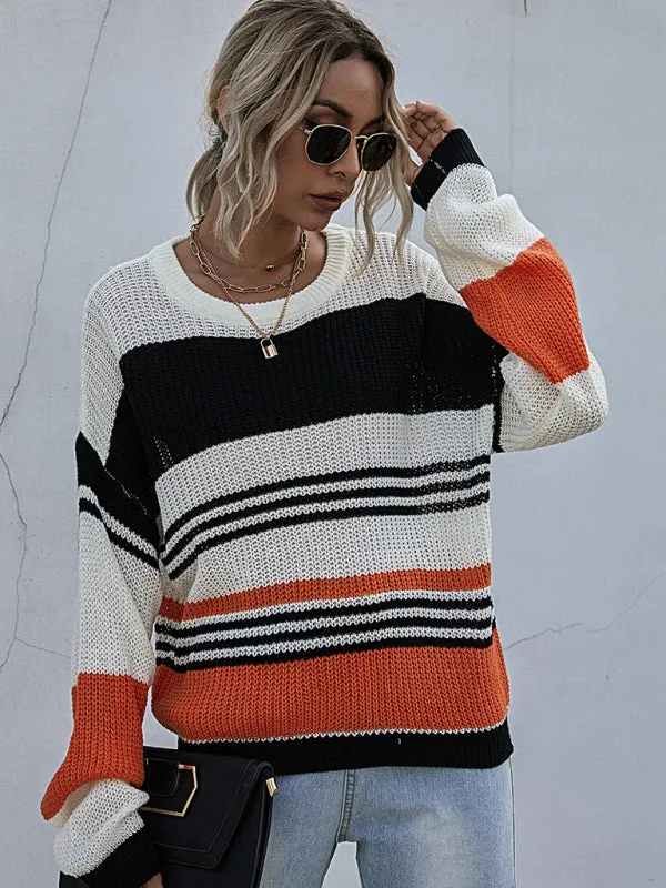Toleet-Winter outfits Women's Fashion Trend Striped Sweater