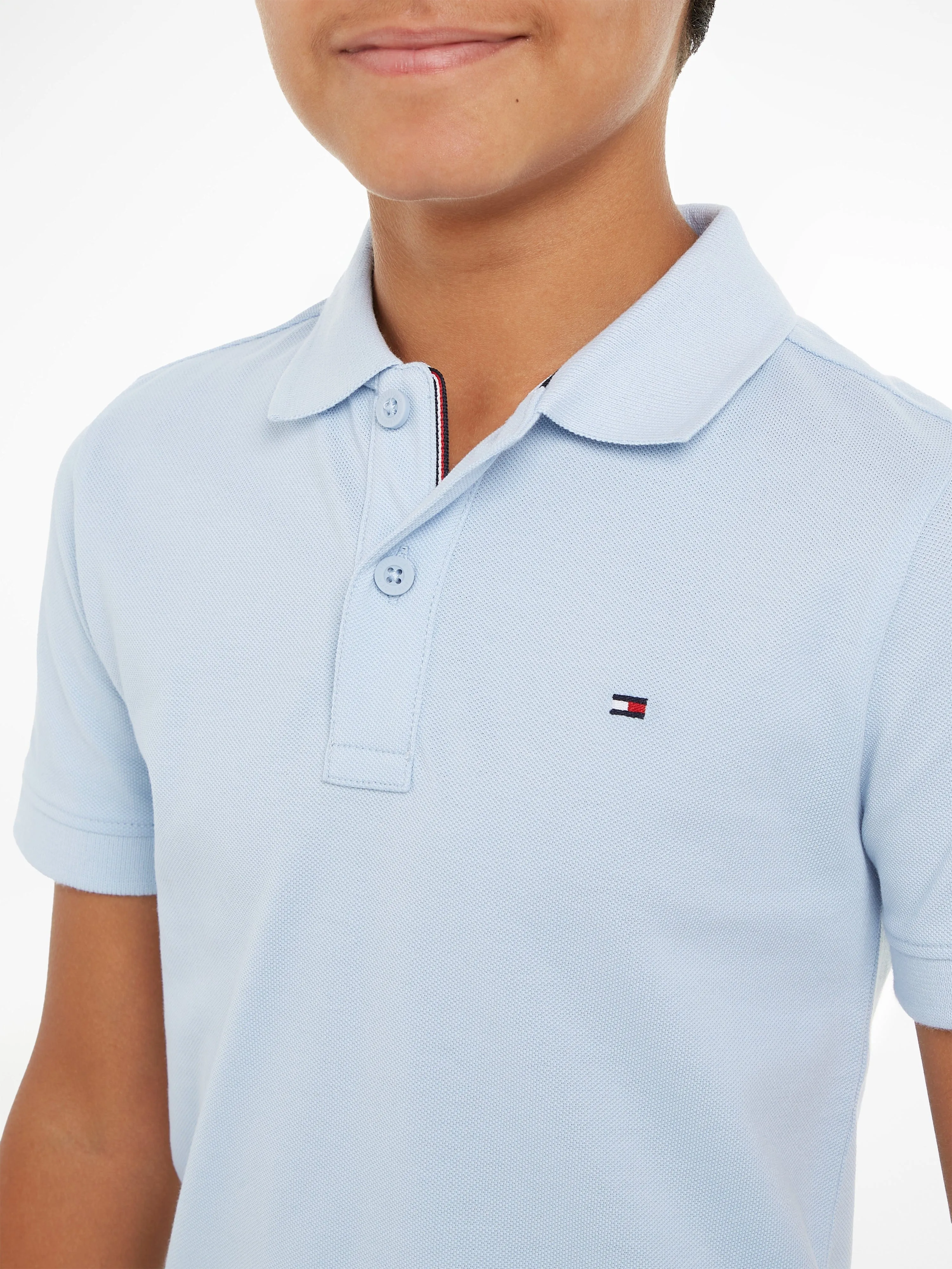 Tommy Hilfiger Boys Flag Polo Shirt in Blue