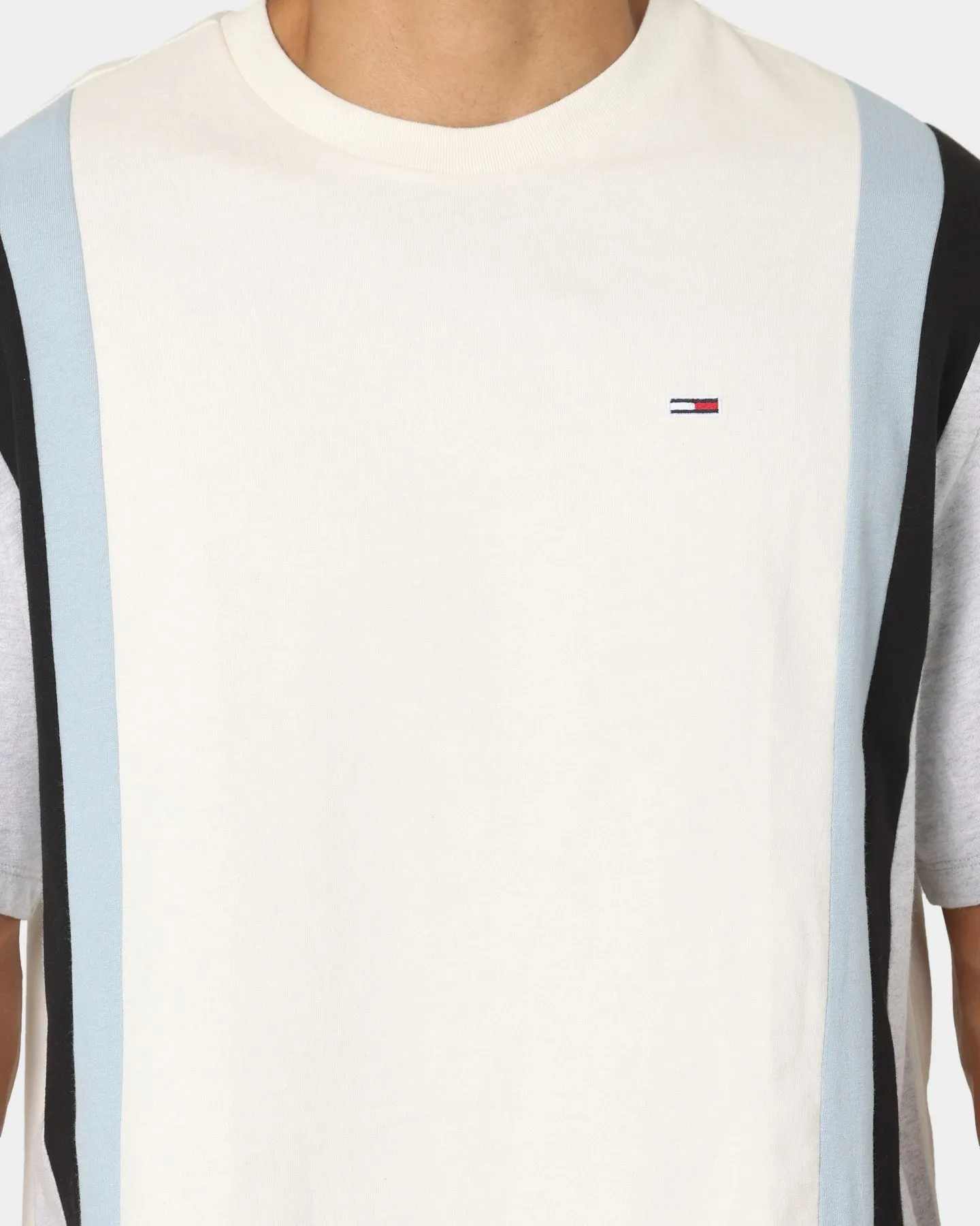 Tommy Jeans Vertical Cut And Sew T-Shirt Ivory