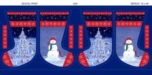 Tomtens Forest Friends | Half Yard Stocking Panel by Eva Melhuish for Lewis & Irene | CE33