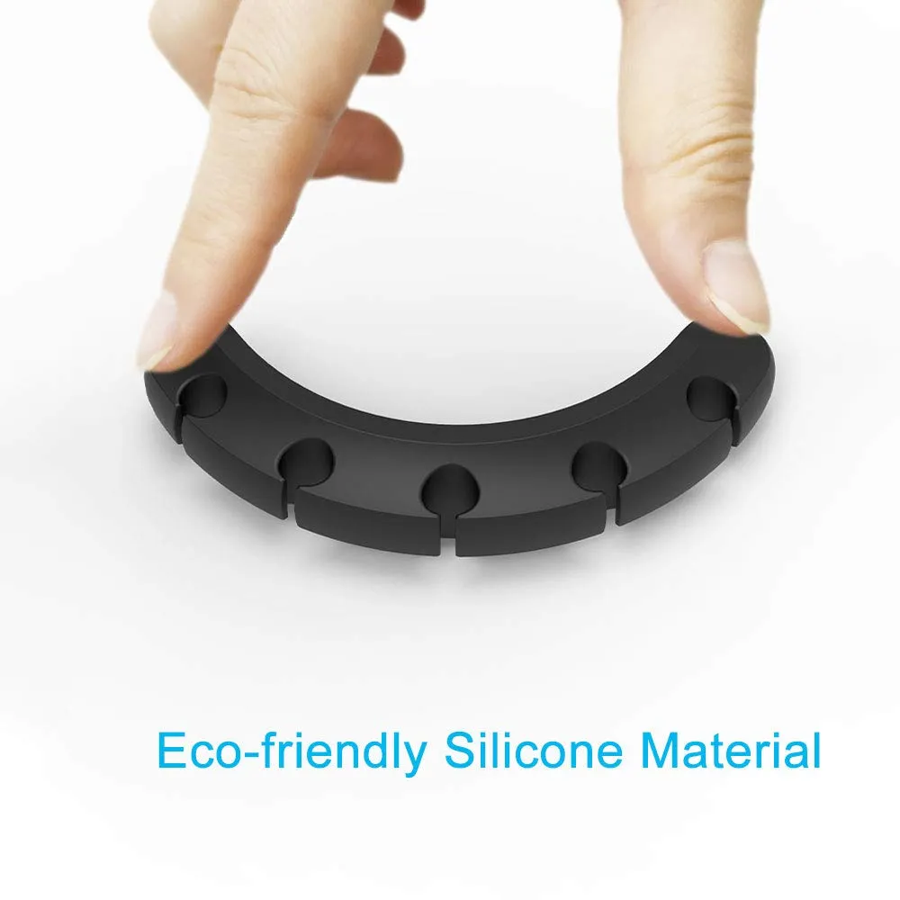 TOPK Cable Organizer Silicone USB Cable Winder Desktop Tidy Management Clips Cable Holder for Mouse Headphone Wire