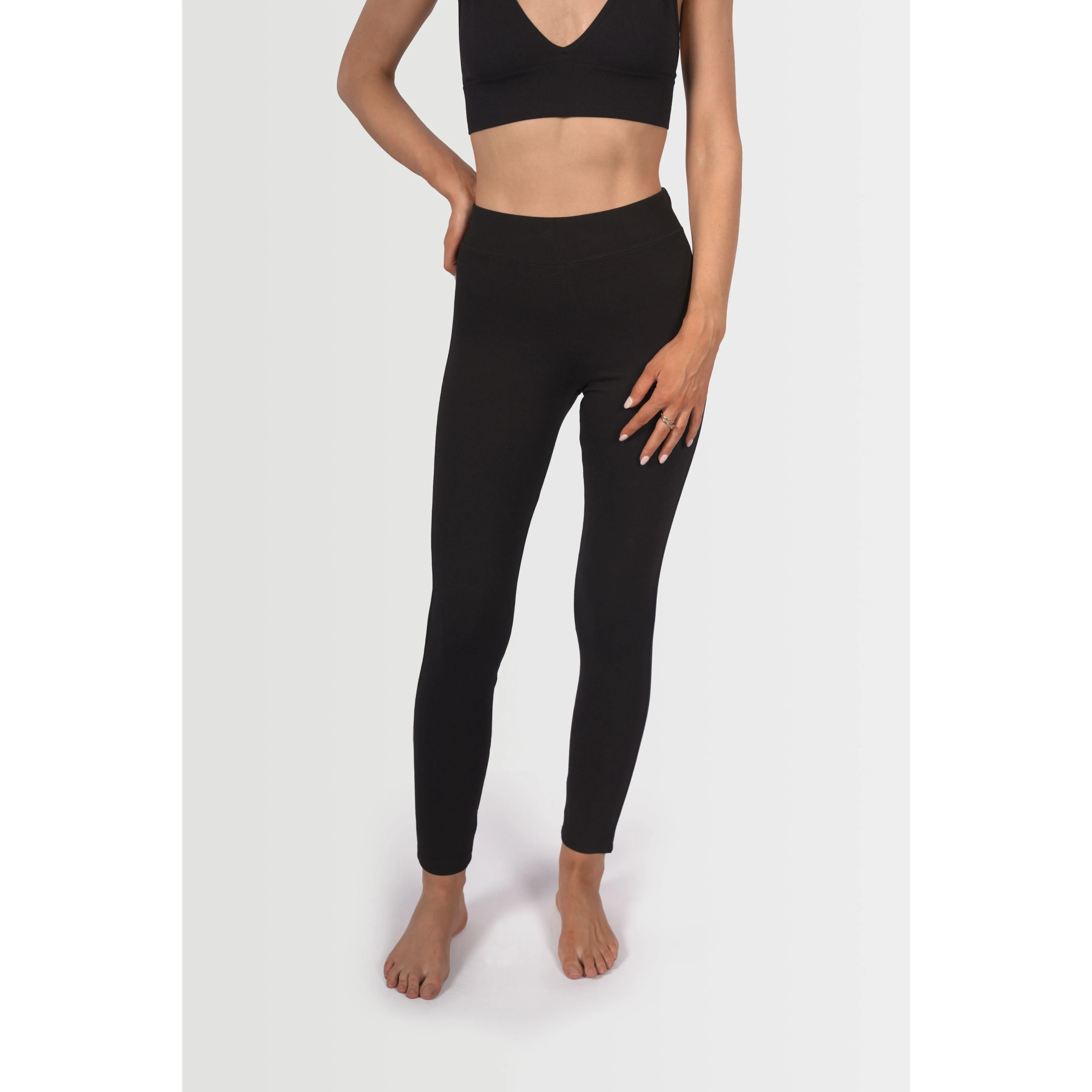 Topshop Women's Sports Stitch Ponte Leggings - Black