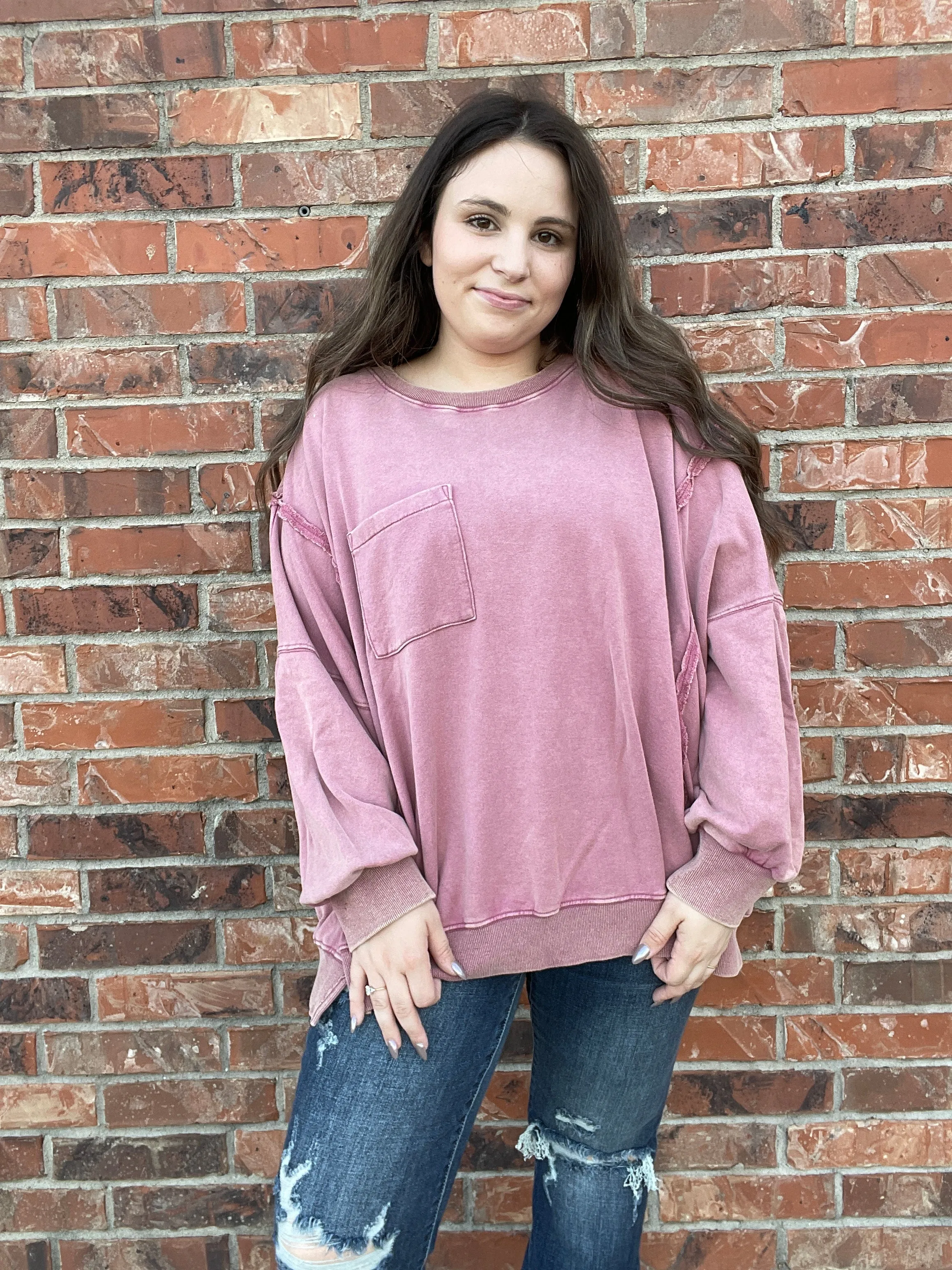 Totally Cozy Terry Knit Sweatshirt