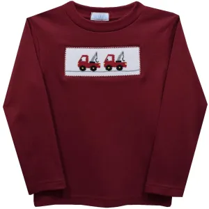 Tow Truck Smocked LS Tee