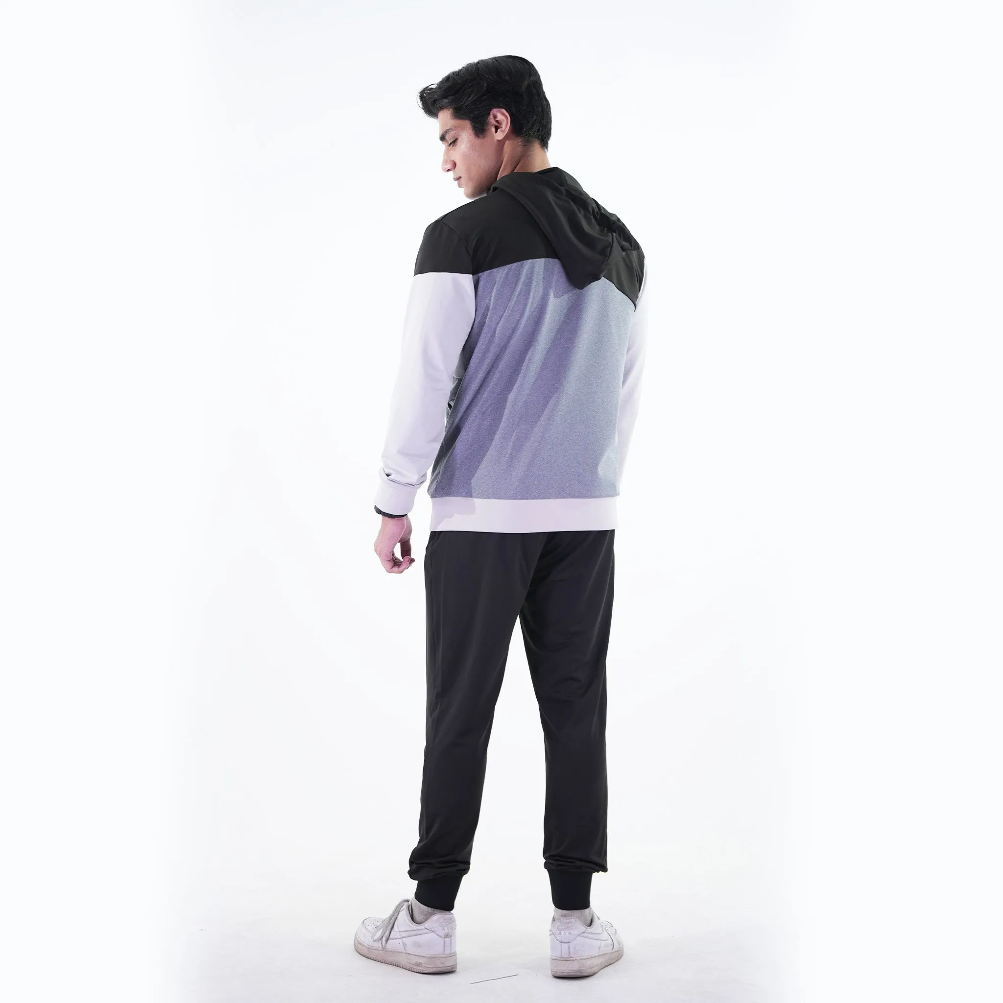 Tri Tone Zip-Up Hoodie Set