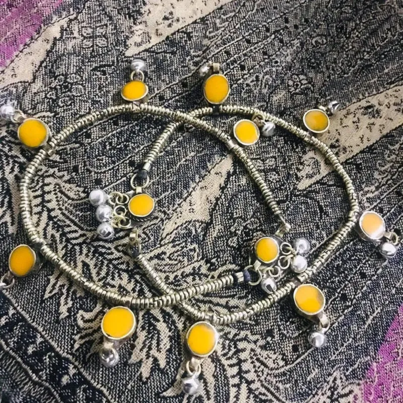 Tribal Anklets With Silver Bells, Body Jewelry