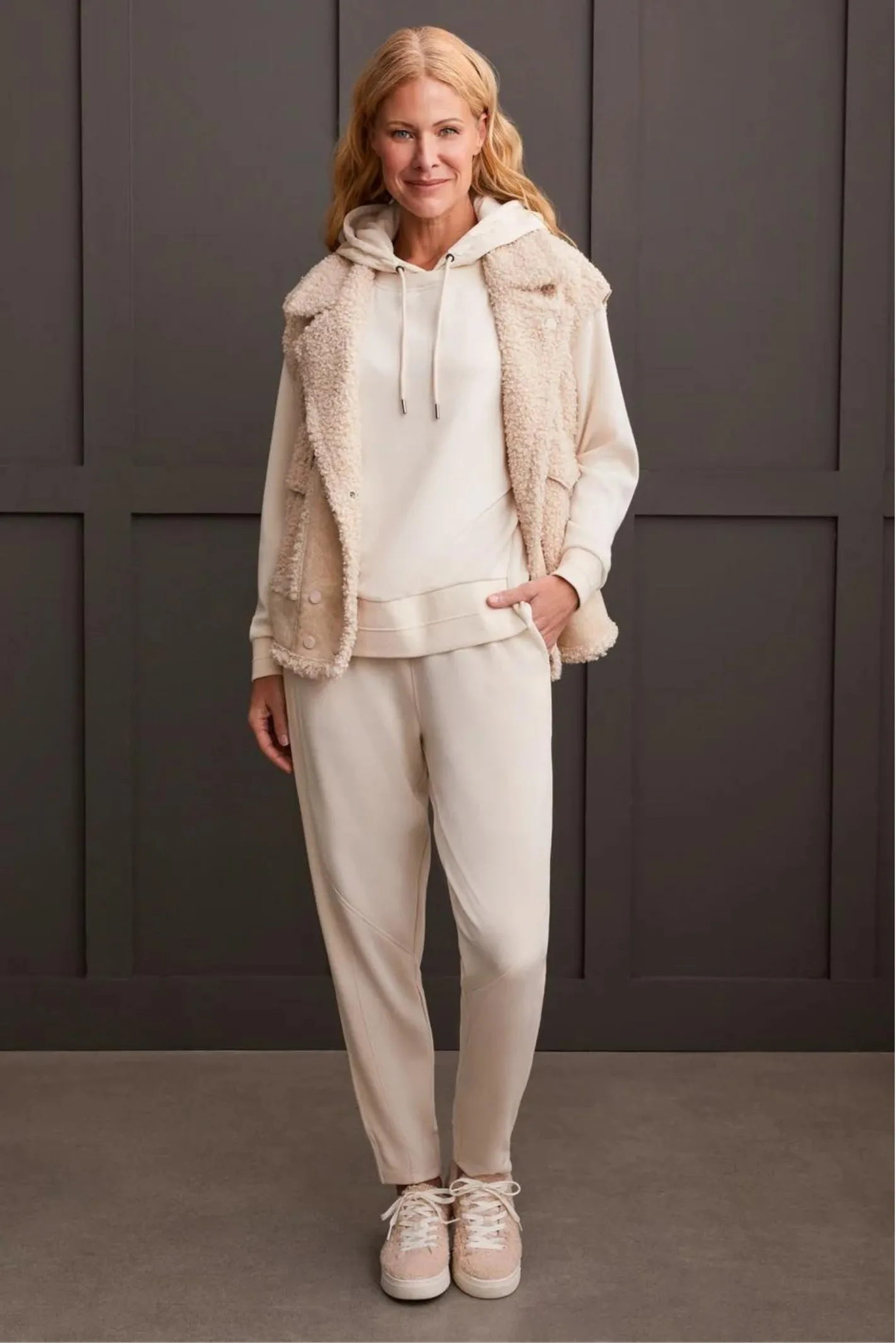 Tribal Brand Eggshell Lux Stretch Hooded Top