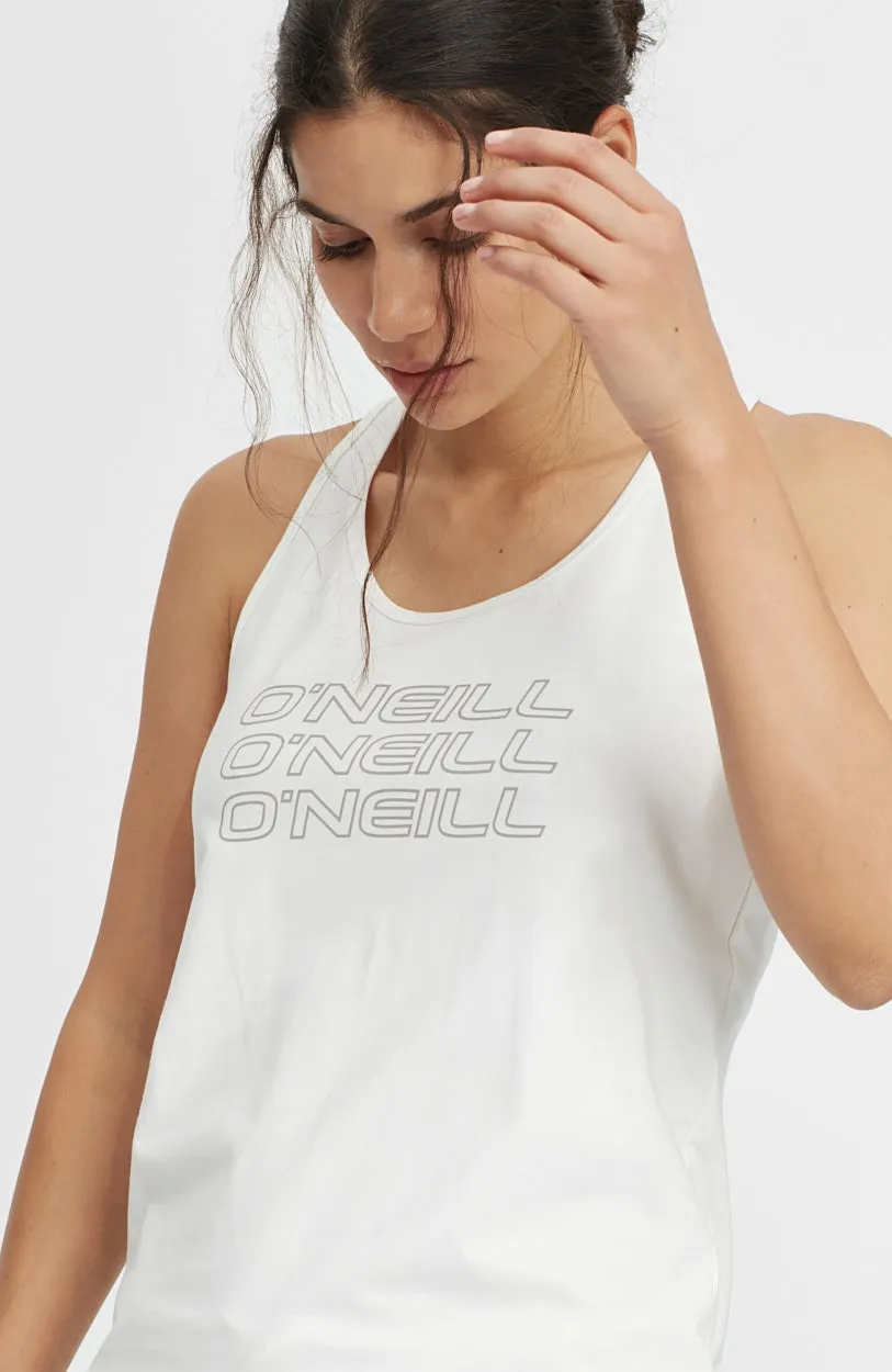 Triple Stack Racer Tanktop | Powder White