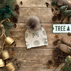 Truck And Wreath Bobble Hat | Ready To Post