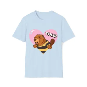 Tulip Beaver Cartoon T-Shirt