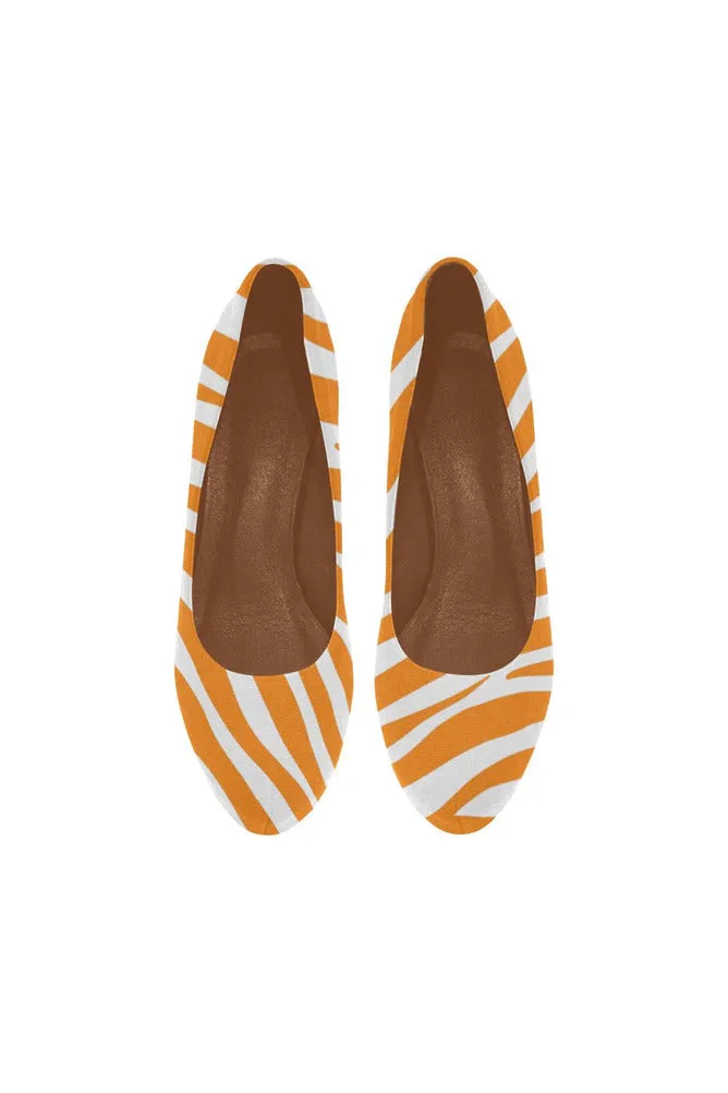 turmeric zebra print 2 Women's High Heels (Model 044)