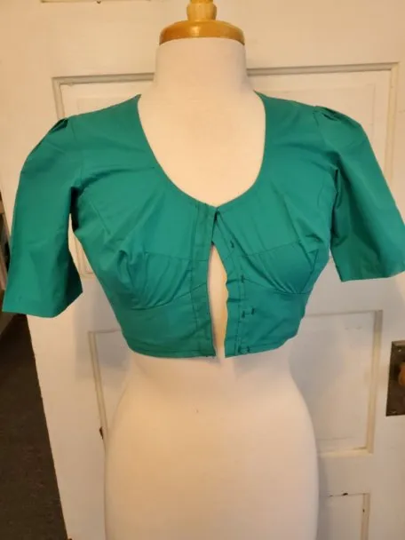 Turquoise Choli/Midriff Top