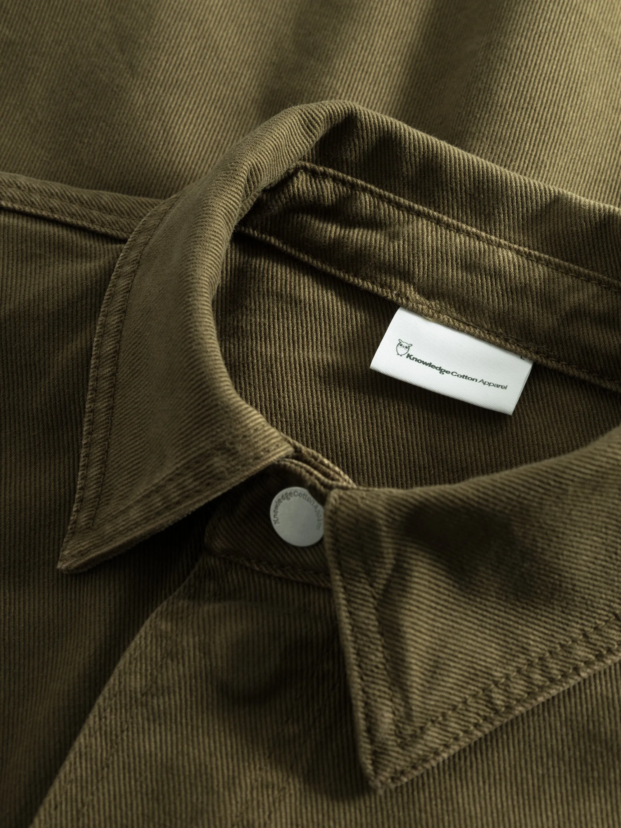 Twill loose fit overshirts - Dark Olive