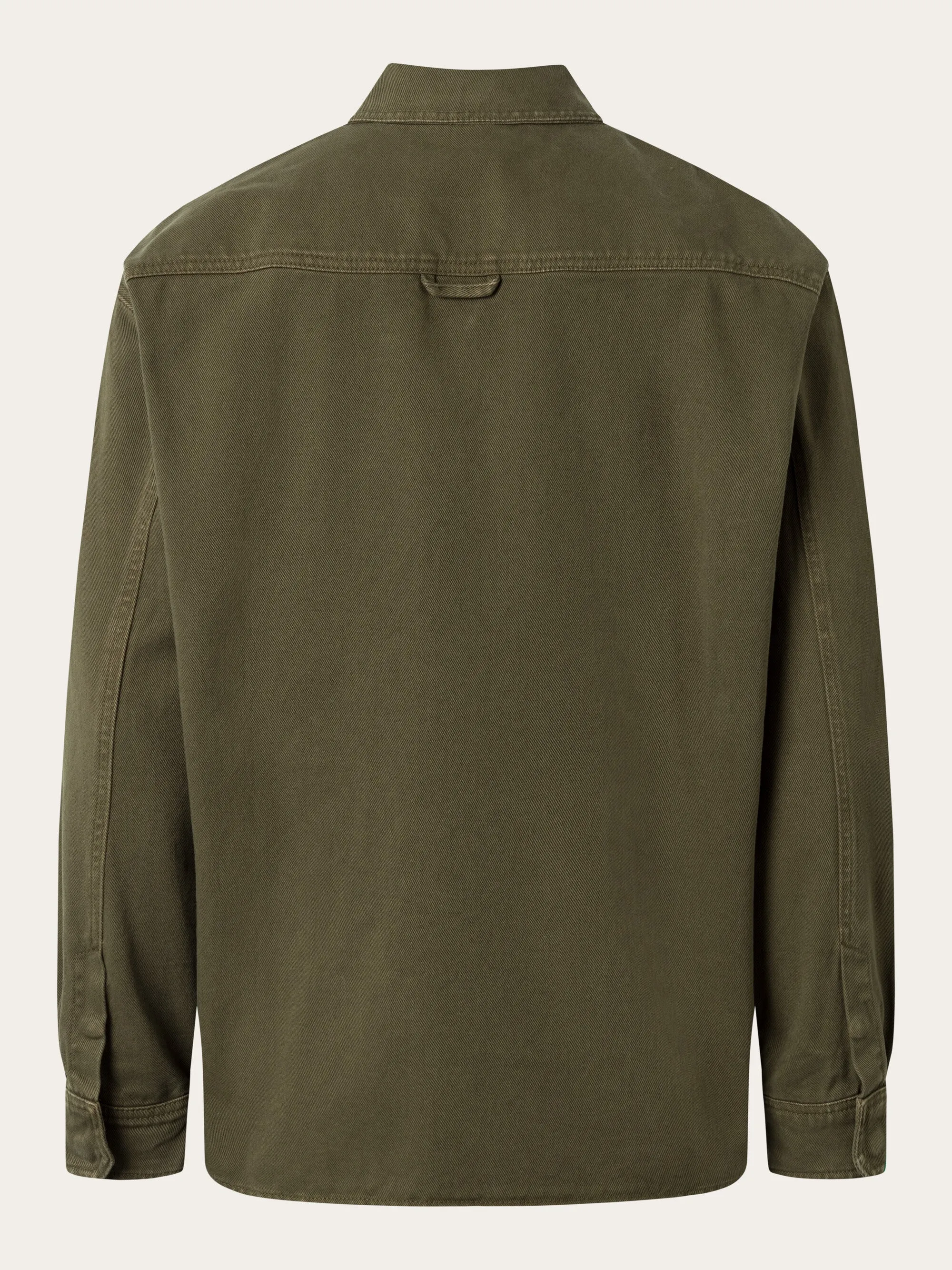 Twill loose fit overshirts - Dark Olive