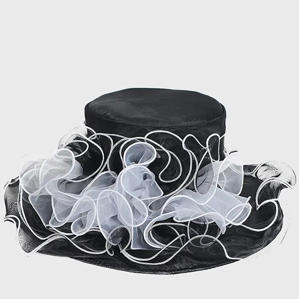 Two Tone Organza Kentucky Derby Church Tea Hats S021