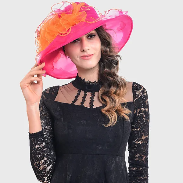 Two Tone Organza Kentucky Derby Church Tea Hats S021