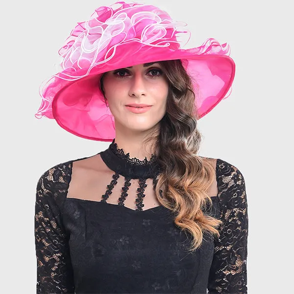 Two Tone Organza Kentucky Derby Church Tea Hats S021