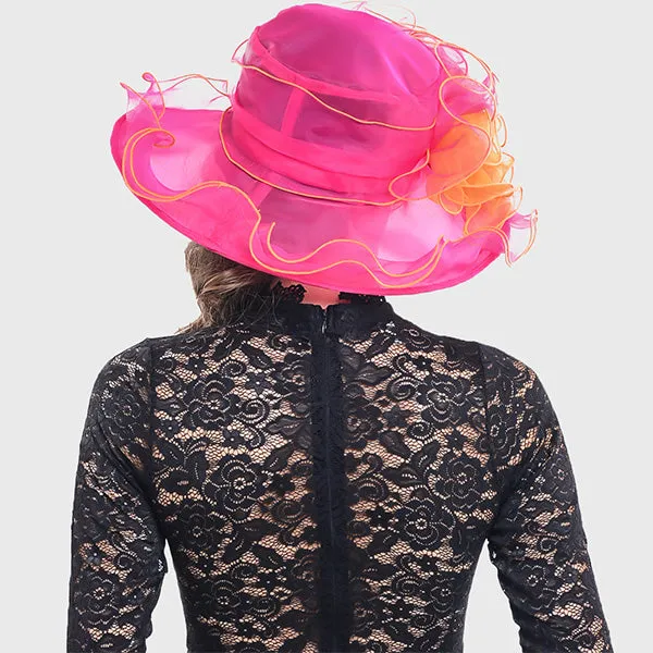 Two Tone Organza Kentucky Derby Church Tea Hats S021