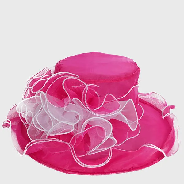 Two Tone Organza Kentucky Derby Church Tea Hats S021