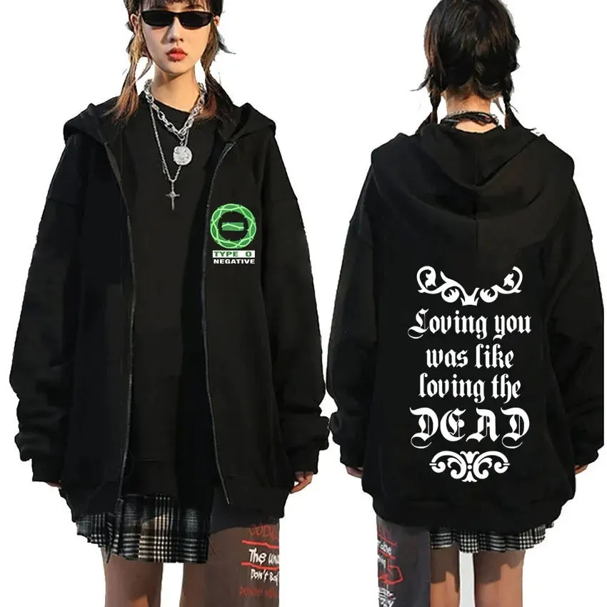 Type O Negative Suspended in Dusk Essential Zipper Hoodie – Dark, Moody, and Unforgettable