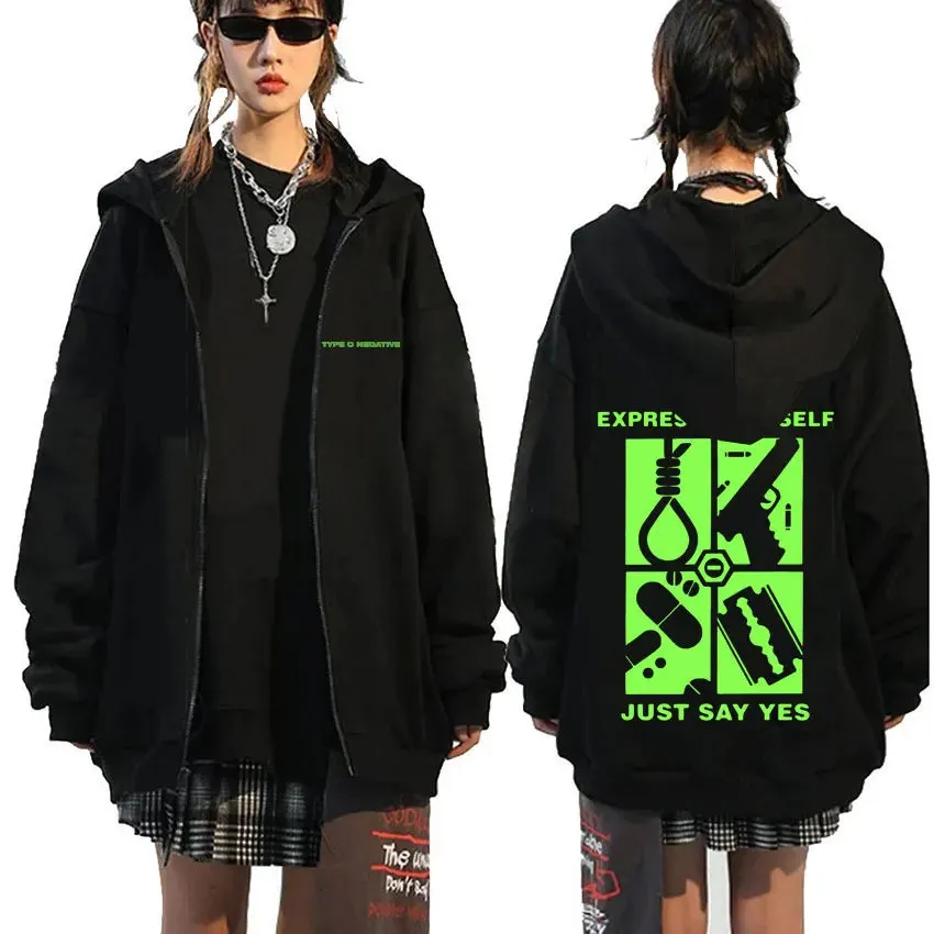 Type O Negative Suspended in Dusk Essential Zipper Hoodie – Dark, Moody, and Unforgettable
