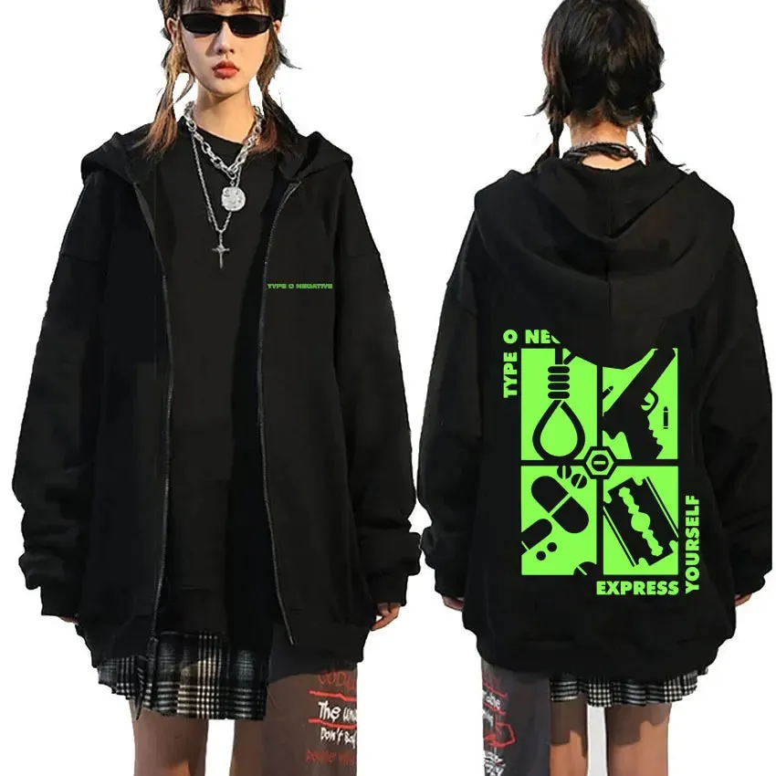 Type O Negative Suspended in Dusk Essential Zipper Hoodie – Dark, Moody, and Unforgettable