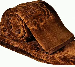 Ultra Soft Mink Blanket, Pearl Reversible Double Bed Blanket for Heavy Winter (Color & Design May Vary)