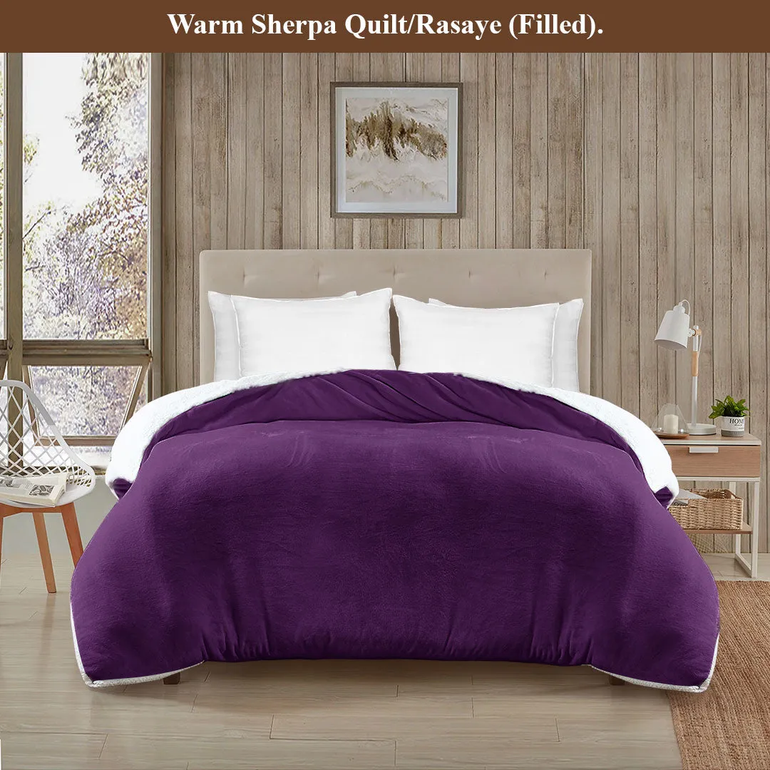 Ultrasoft & Warm Sherpa Razaye/Quilt