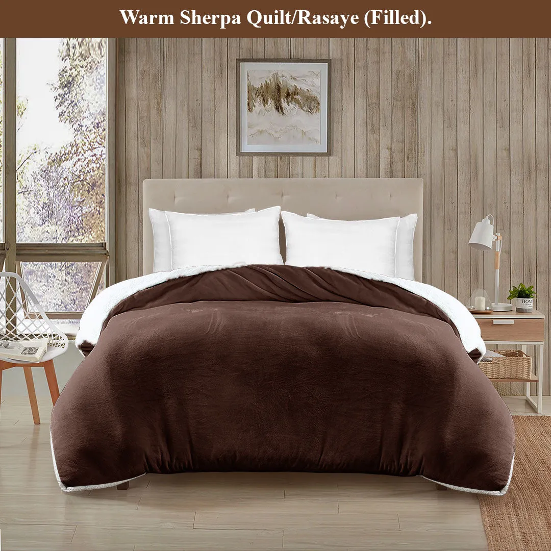 Ultrasoft & Warm Sherpa Razaye/Quilt
