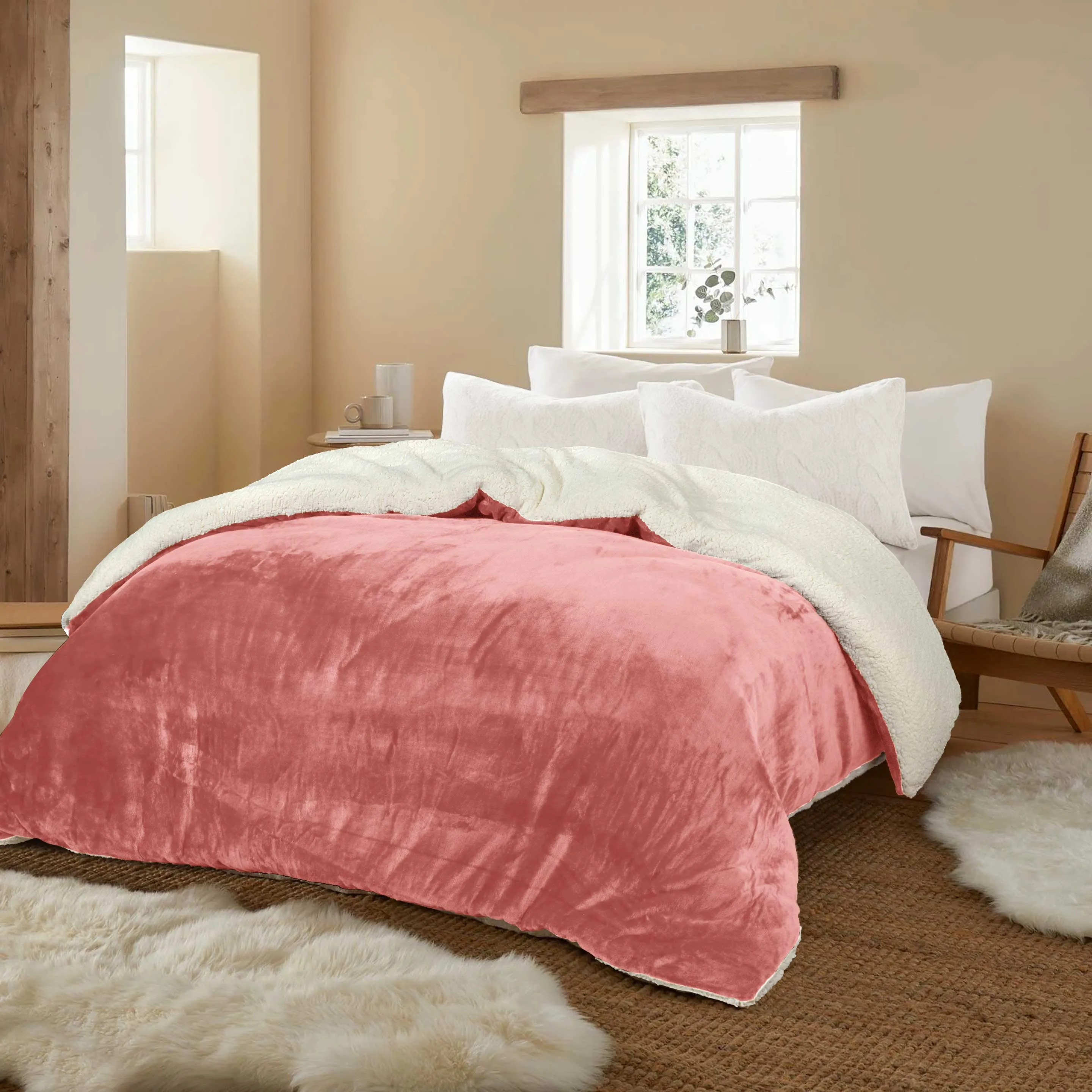 Ultrasoft & Warm Sherpa Razaye/Quilt