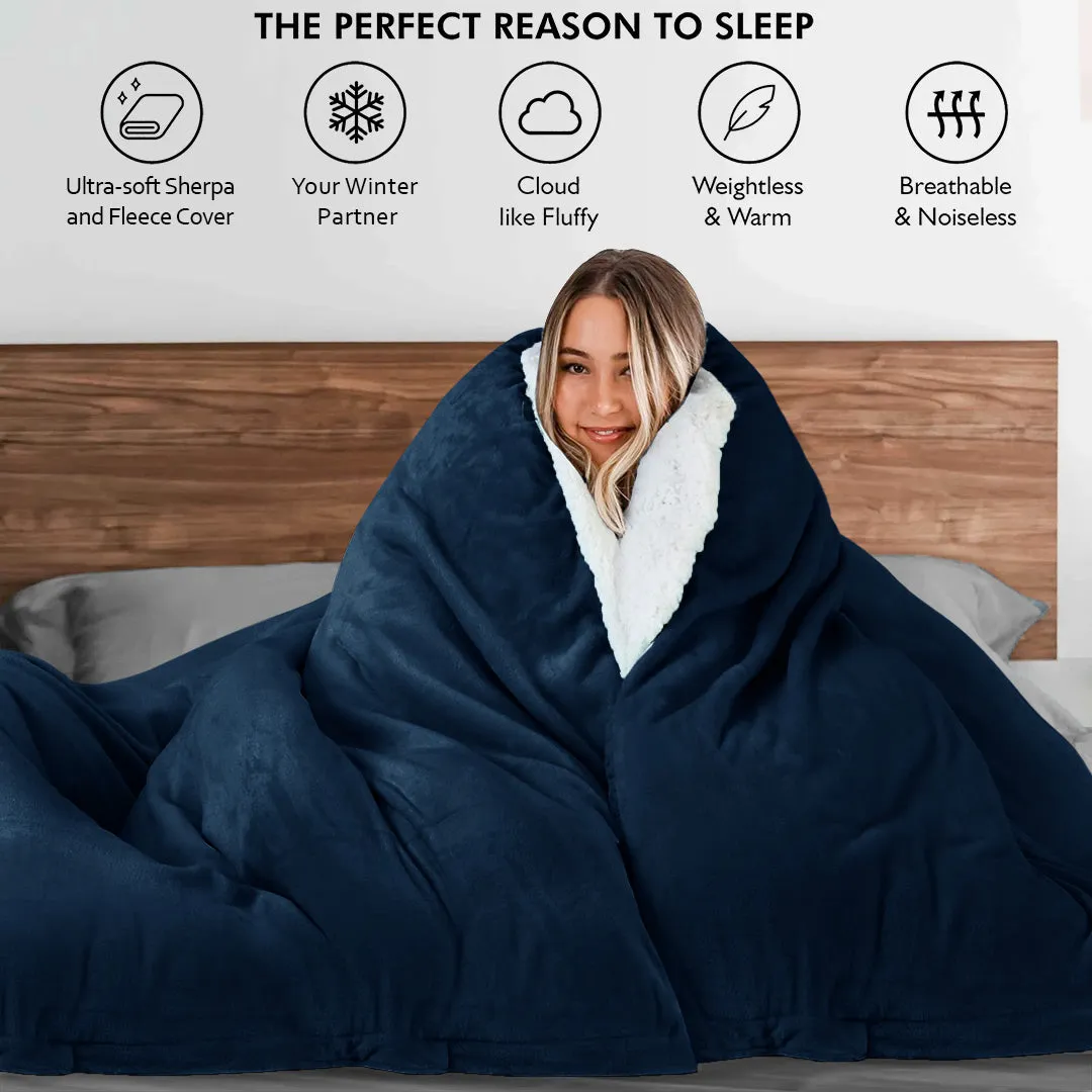 Ultrasoft & Warm Sherpa Razaye/Quilt