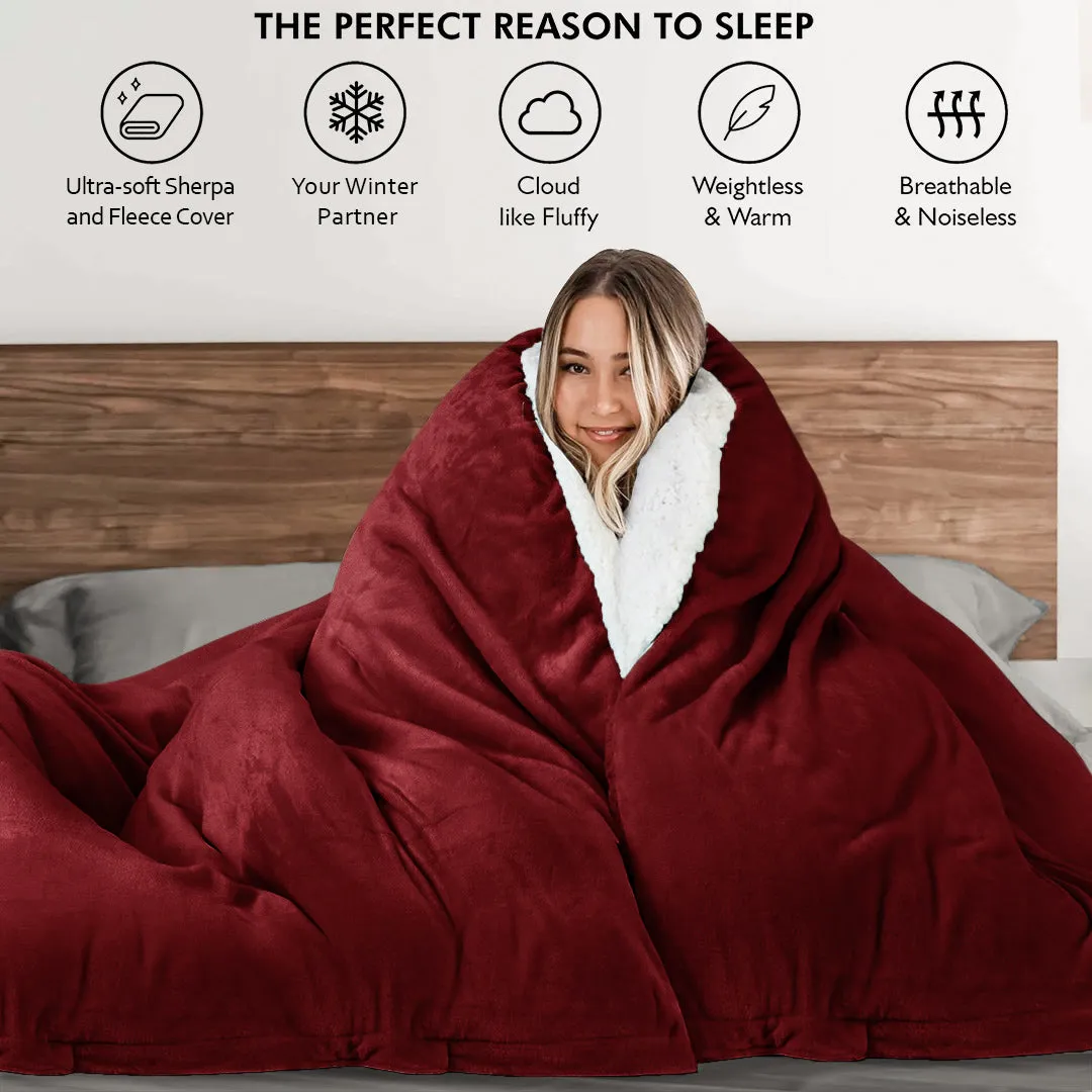 Ultrasoft & Warm Sherpa Razaye/Quilt