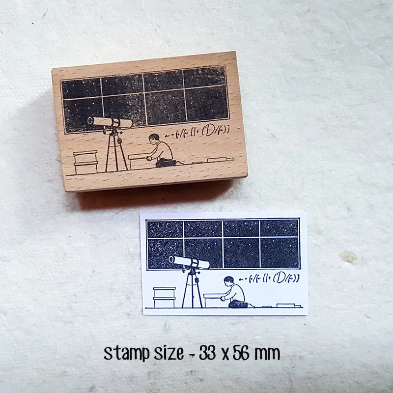 under the Starry Night Camping Solitude Scrapbooking Wooden Stamps